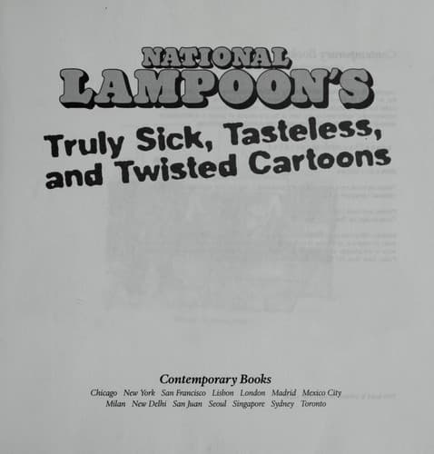 Tapa de National lampoon's