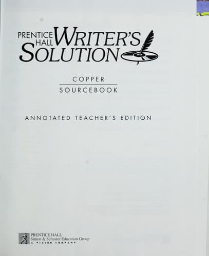Tapa de Prentice Hall writer's solution