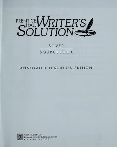 Tapa de Prentice Hall writer's solution
