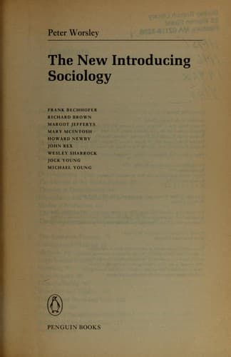 Tapa de The New Introducing sociology