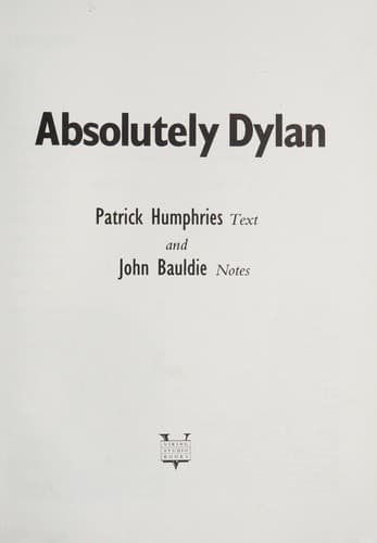 Tapa de Absolutely Dylan