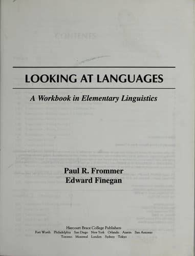 Tapa de Looking at languages