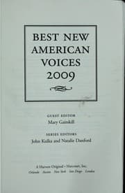 Tapa de Best new American voices 2009