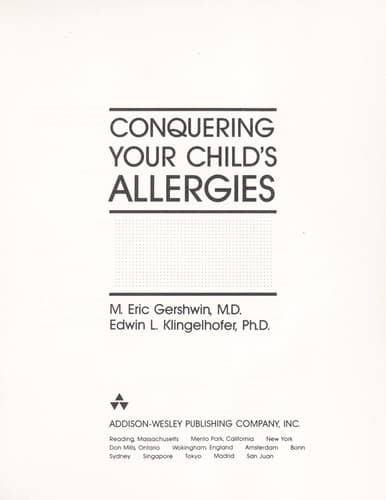 Tapa de Conquering your child's allergies