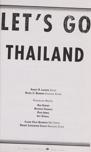 Tapa de Let's Go Thailand