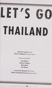 Tapa de Let's Go Thailand