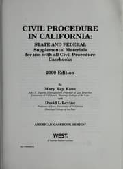 Tapa de Civil procedure in california