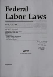 Tapa de Federal labor laws