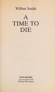 Tapa de A time to die
