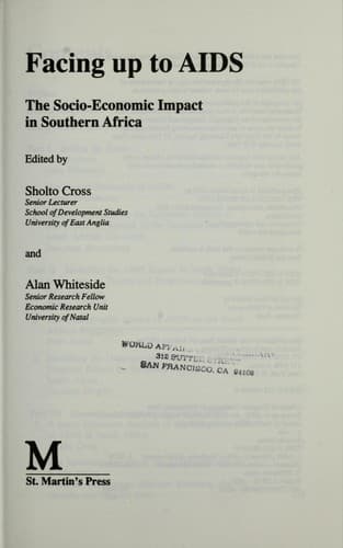 Tapa de Facing up to AIDS
