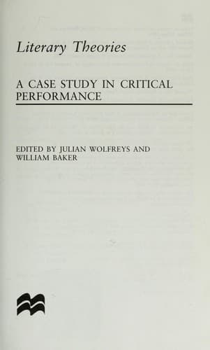 Tapa de Literary theories