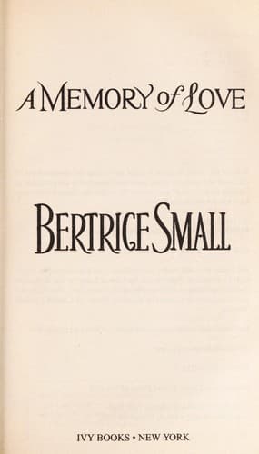 Tapa de A memory of love