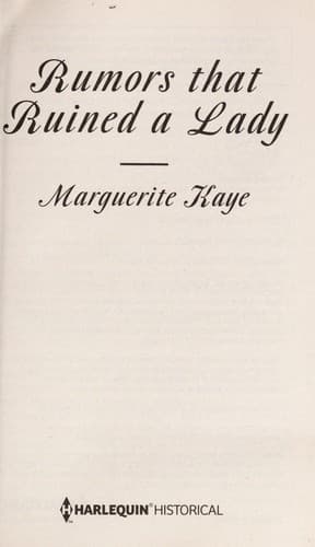 Tapa de Rumors that Ruined a Lady