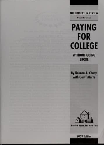 Tapa de Paying for college without going broke
