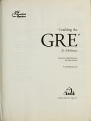 Tapa de Cracking the GRE