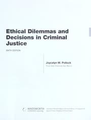 Tapa de Ethical dilemmas and decisions in criminal justice