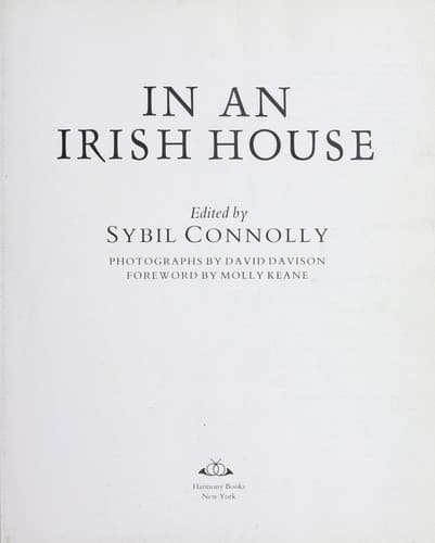Tapa de In an Irish house