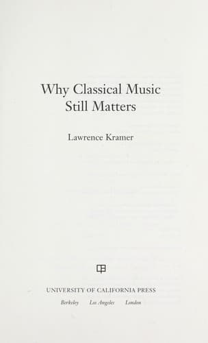 Tapa de Why classical music still matters