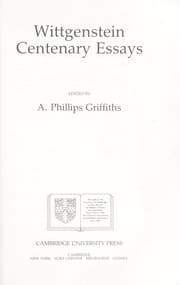 Tapa de Wittgenstein centenary essays