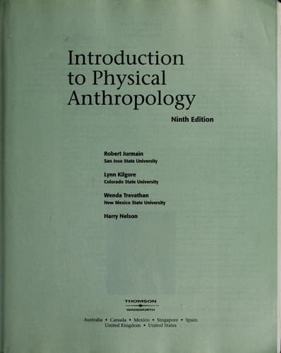 Tapa de Introduction to physical anthropology