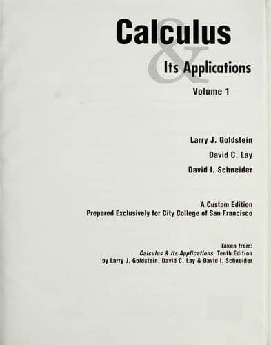 Tapa de Calculus & its applications