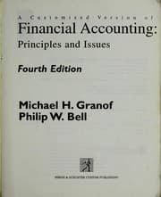 Tapa de A customized version of Financial accounting