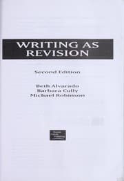 Tapa de Writing as revision