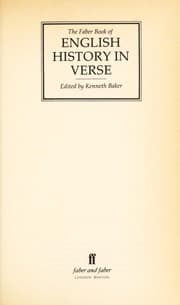 Tapa de The Faber book of English history in verse