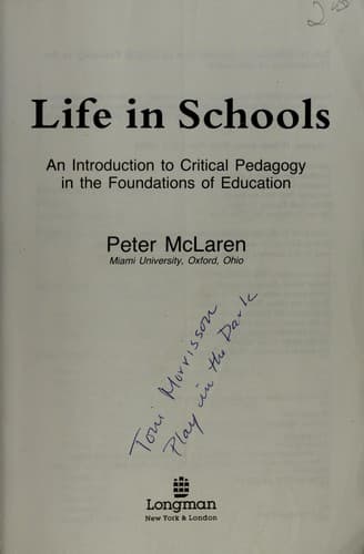 Tapa de Life in schools