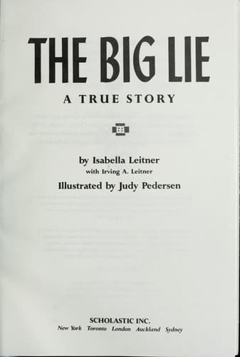 Tapa de The big lie