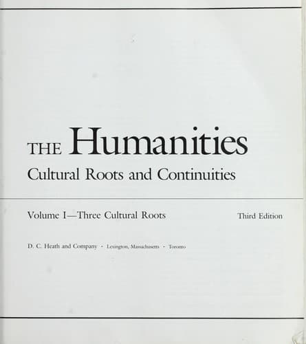 Tapa de The Humanities
