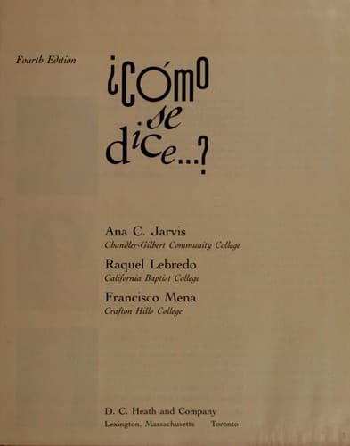 Tapa de Cómo se dice--?