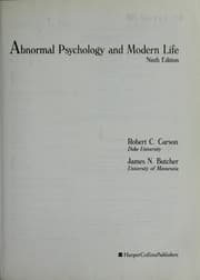 Tapa de Abnormal psychology and modern life