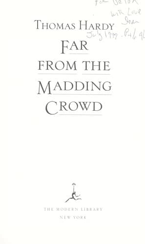 Tapa de Far from the madding crowd