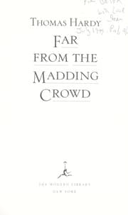 Tapa de Far from the madding crowd
