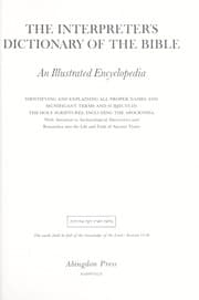 Tapa de The Interpreter's dictionary of the Bible