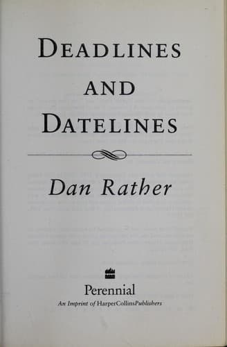 Tapa de Deadlines and datelines