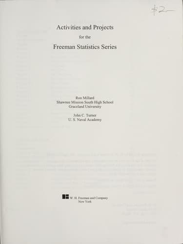 Tapa de Activities and projects for the Freeman statistics series
