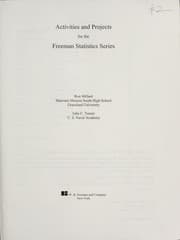 Tapa de Activities and projects for the Freeman statistics series