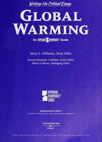Tapa de Global warming