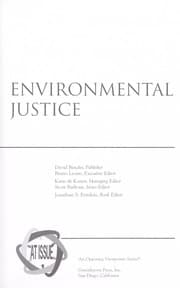 Tapa de Environmental justice