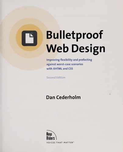 Tapa de Bulletproof Web design