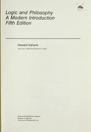 Tapa de Logic and philosophy : a modern introduction