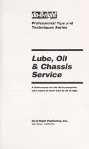 Tapa de Lube, oil & chassis service