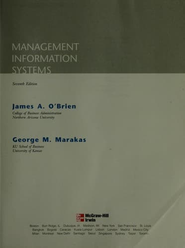 Tapa de Management information systems