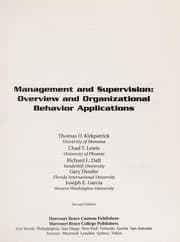 Tapa de Management and supervision