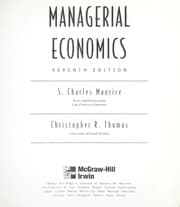 Tapa de Managerial Economics