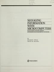Tapa de Managing Information With Microcomputers: Featuring R:Base Series Database Management Systems