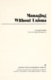 Tapa de Managing without unions