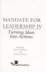 Tapa de Mandate for leadership IV